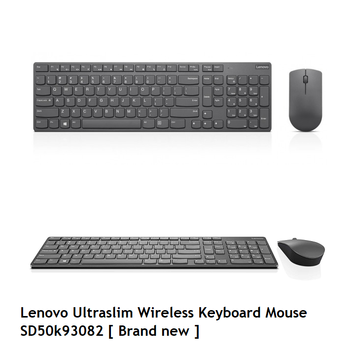 Lenovo Ultraslim Wireless Keyboard Mouse SD50k93082